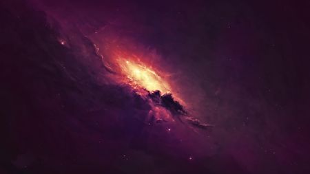 宇宙星云的壮丽景象，色彩斑斓的星际尘埃和光芒，4K电脑壁纸下载