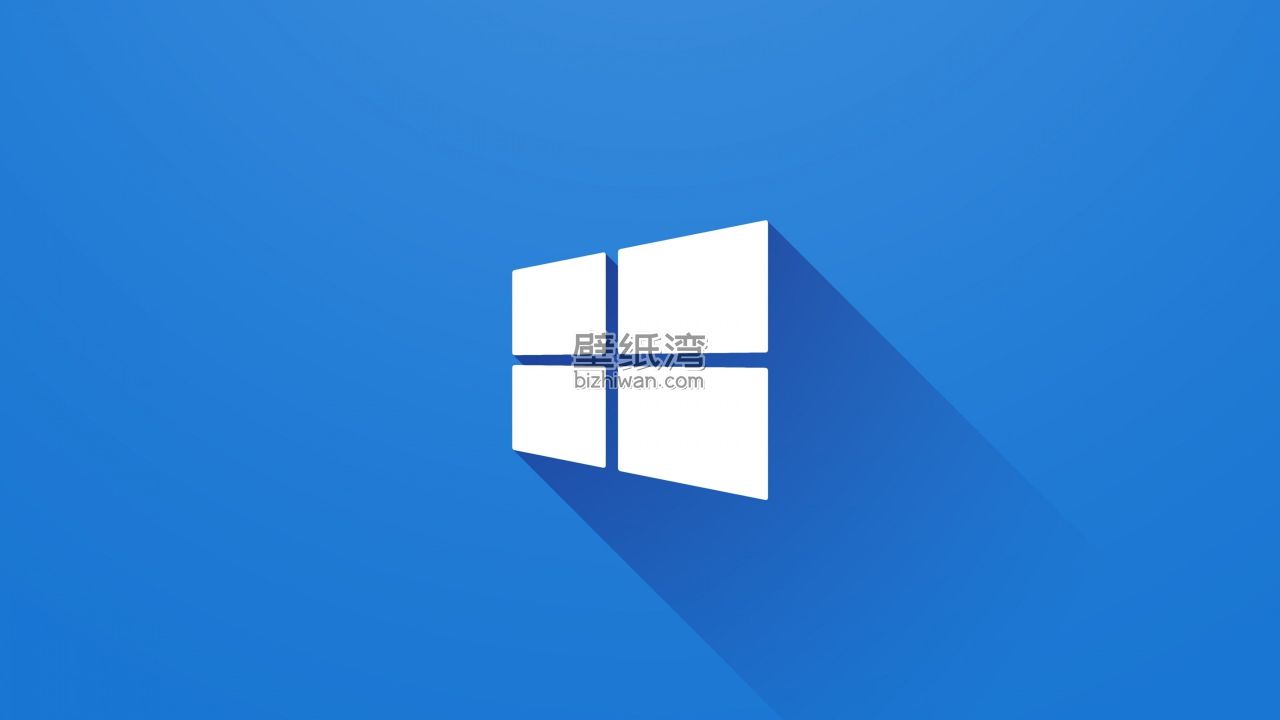 win10系统Windows图标蓝色背景高清壁纸图片