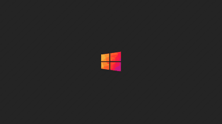 Windows系统橙色红色标志 黑色背景电脑壁纸