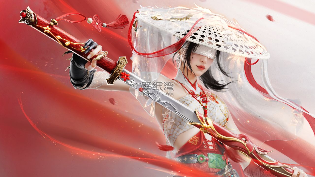 永劫无间 宁红夜 斗笠 长剑 4K游戏美女壁纸