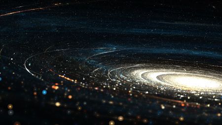 银河系的壮丽景象，星云和恒星构成的宇宙奇观，1920*1080壁纸图片