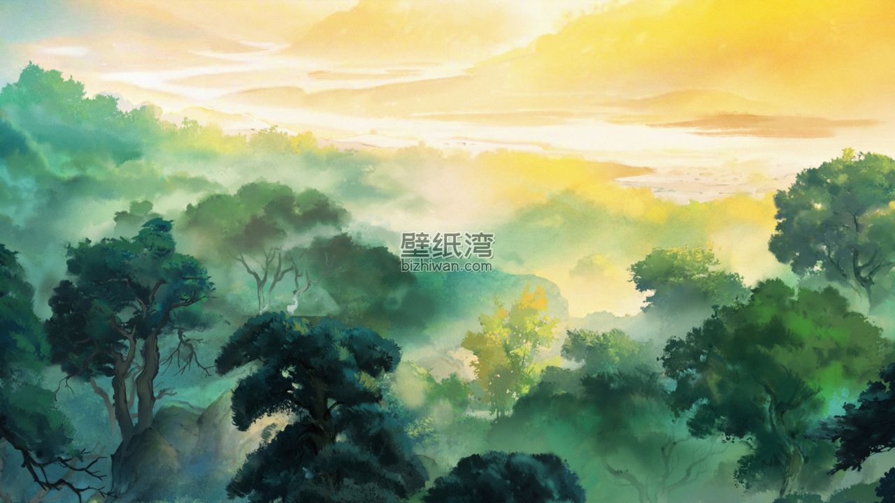 《浪浪山小妖怪》唯美风景画 中国风山水画 4K高清壁纸