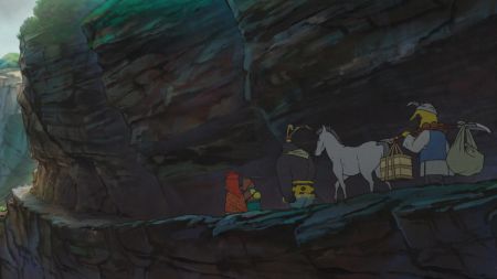 浪浪山小妖怪师徒四人行走在大山悬崖道路上 4K壁纸 3840x2160