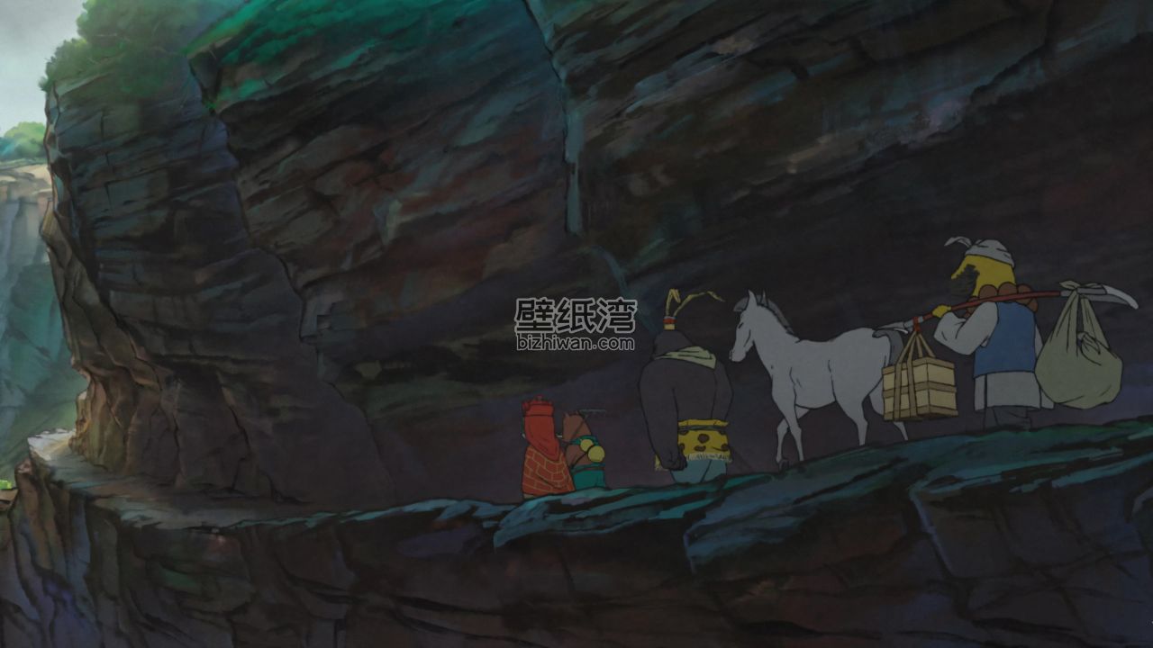 浪浪山小妖怪师徒四人行走在大山悬崖道路上 4K壁纸 3840x2160