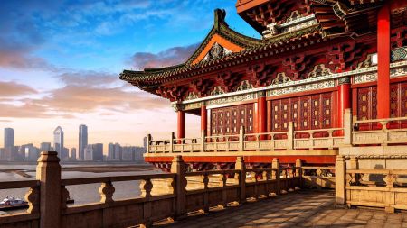 北京传统建筑与现代城市天际线