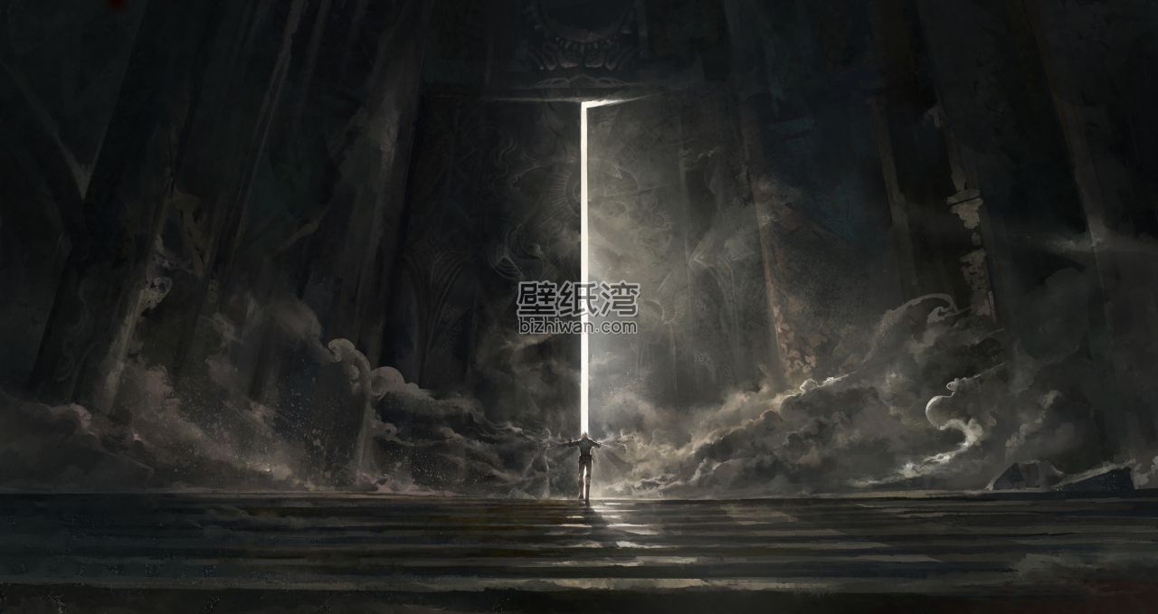 黑暗 打开大门 光 神秘彩色 4K高清壁纸