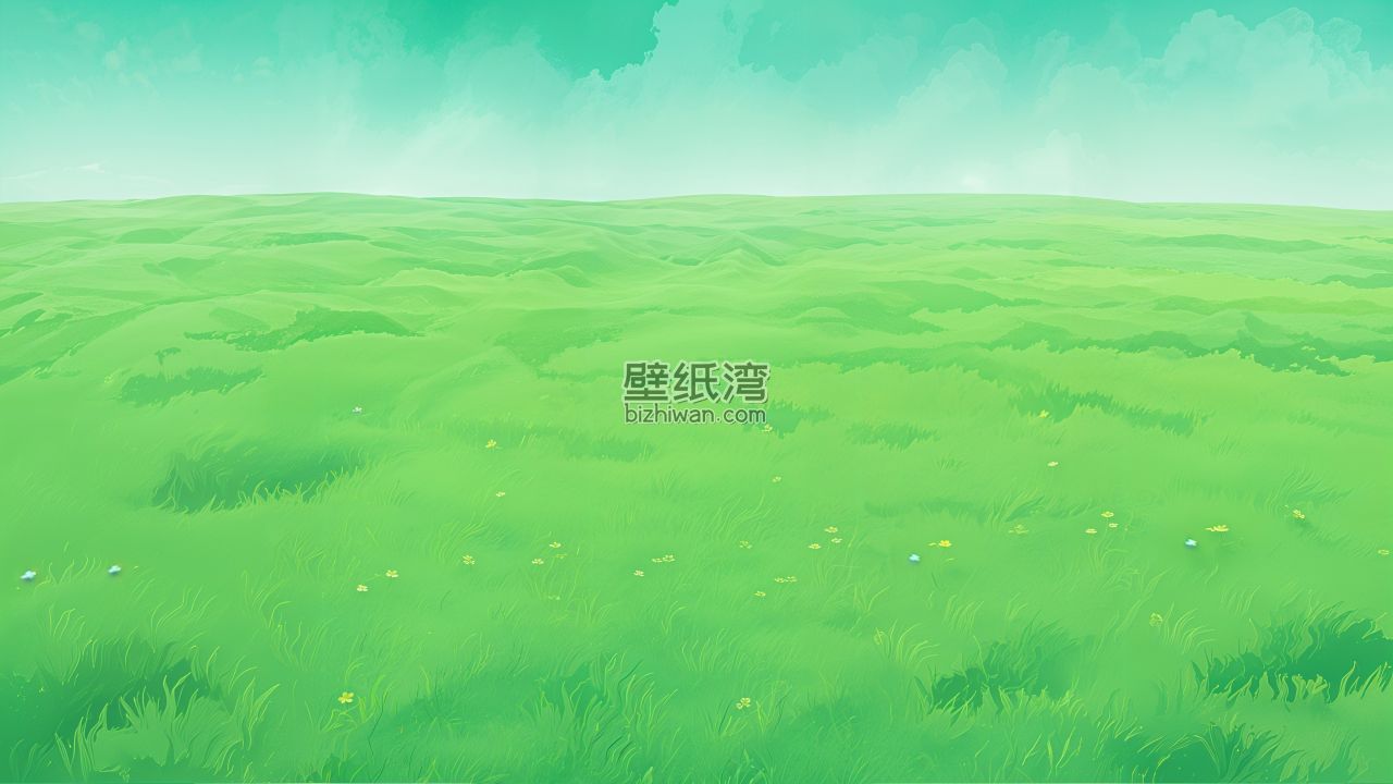 绿色草地 绘画风景 清新护眼 4K风景壁纸 3840x2160